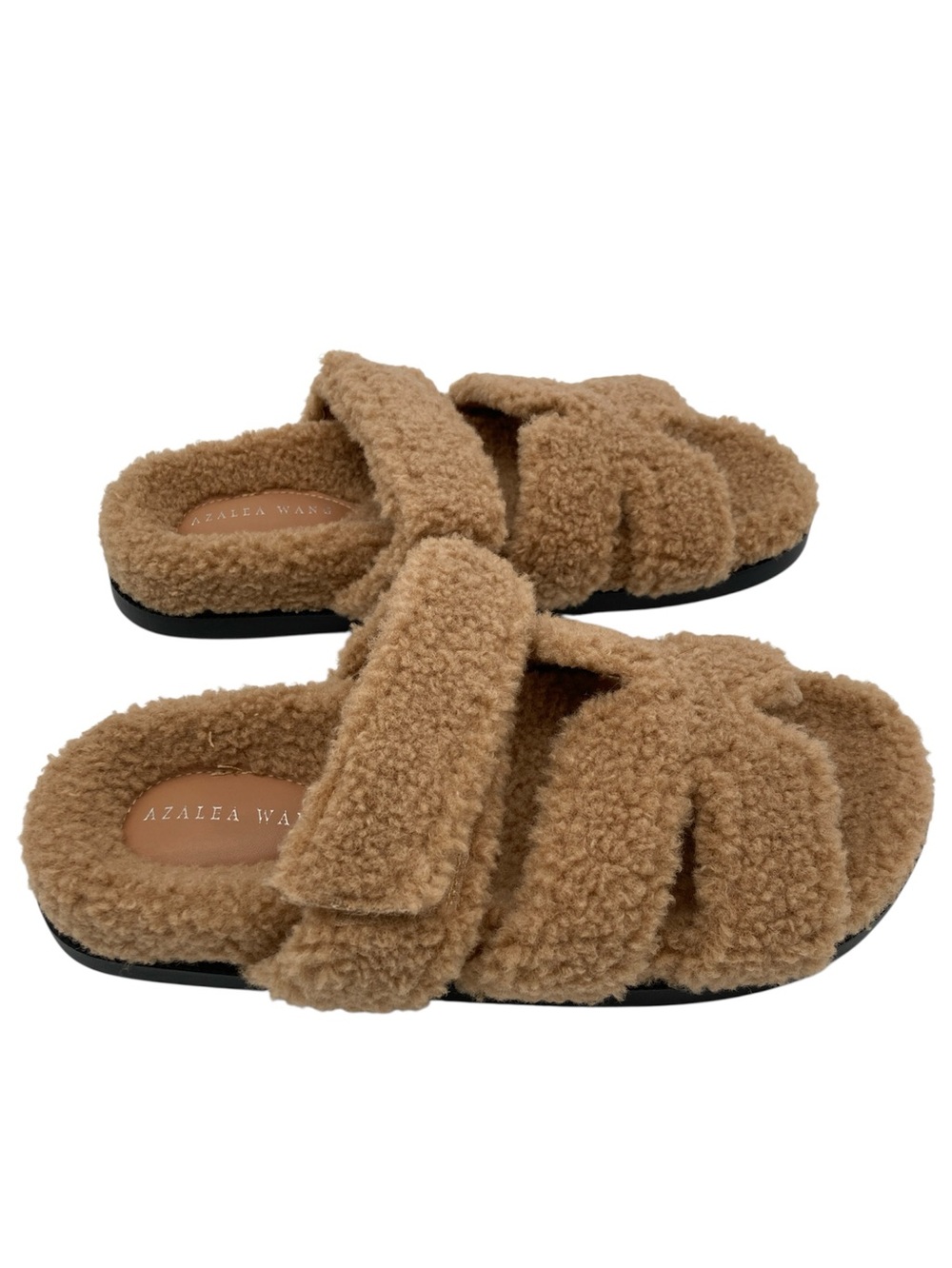 NWT Azalea Wang Vivek Teddy Slide Sandals